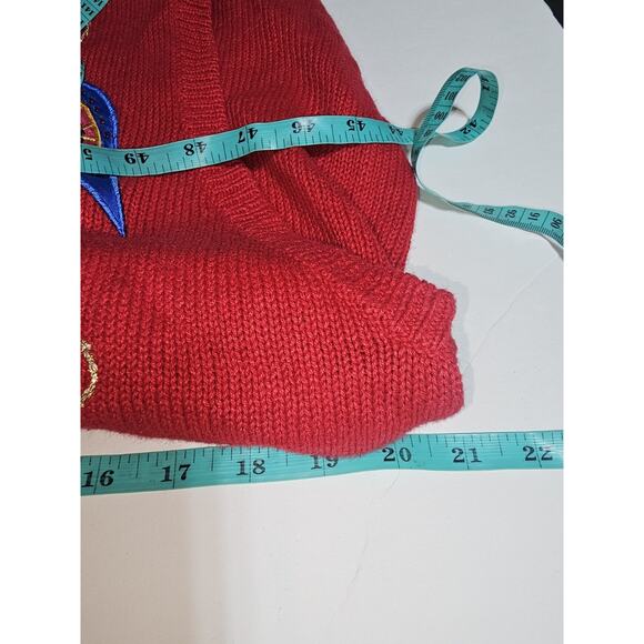 Ugly Christmas SWEATER VEST Holiday Women's Size Large Red VTG Nut Cracker - Picture 8 of 9